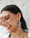18k Gold Blue Sapphire Gemstone Earrings