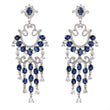 18k Gold Blue Sapphire Gemstone Earrings