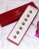 925 Silver Ruby and Diamond Buttons (Large)