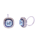 925 Silver Sapphire, Topaz and Diamond Buttons