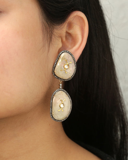 Yellow Sapphire Earrings in 925 Silver