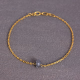 Gray Diamond Chain Bracelet