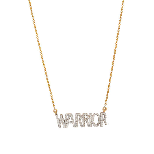 Genuine Diamond initial Warrior Designer Necklace