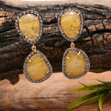 925 Silver Yellow Sapphire Earrings