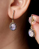 925 Silver Moonstone Earrings