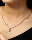 925 Silver Diamond Owl Necklace